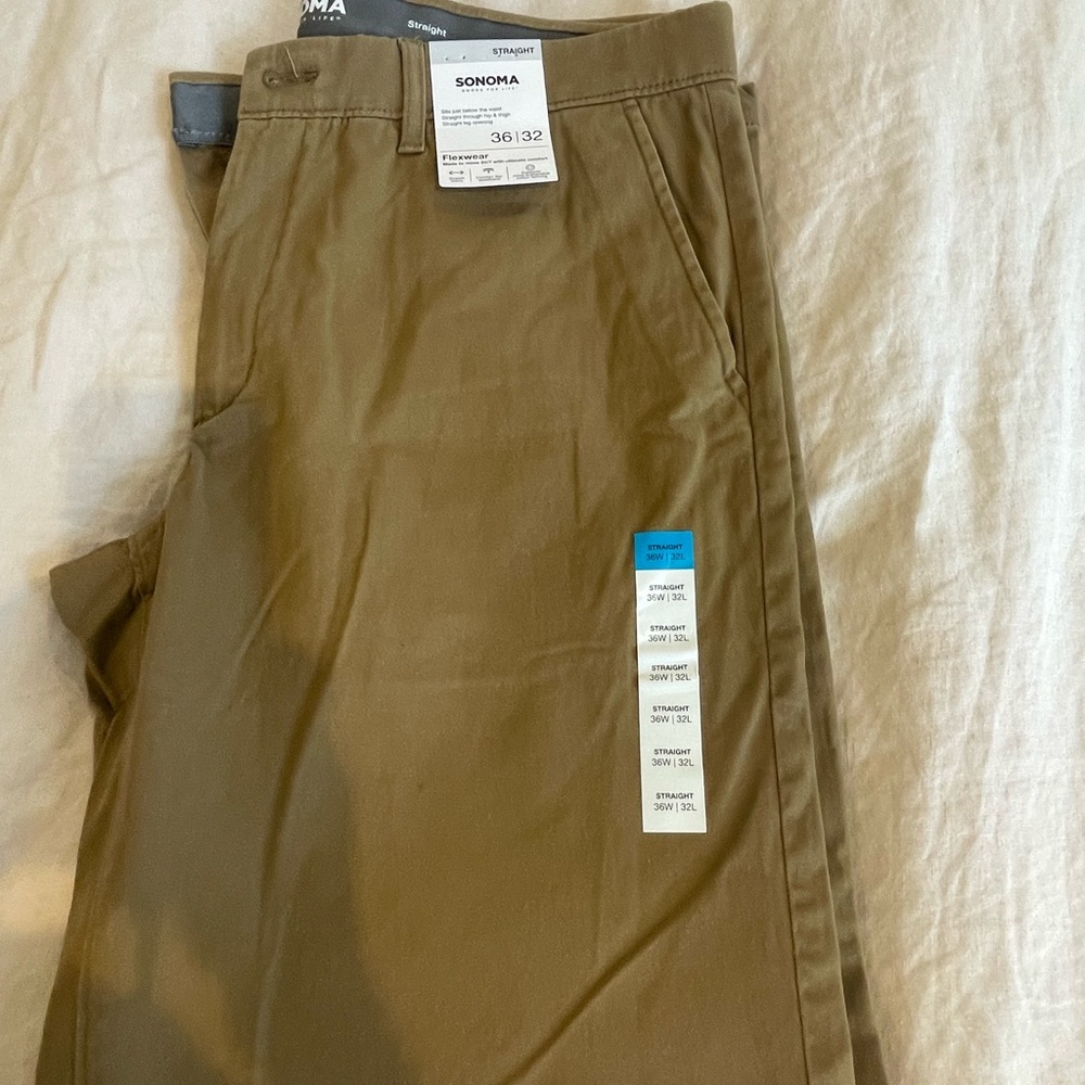 Sonoma Men's Khaki Chinos size 36/32